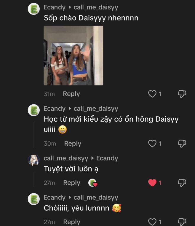 Bình luận của học sinh dùng Ecandy 12
